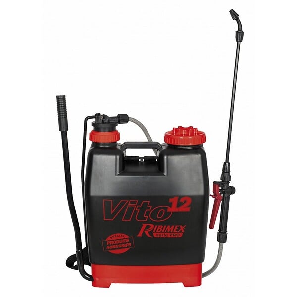RIBITECH - Pulverisateur RIBIMEX 13L  à dos à pression entretenue spécial produits agressifs "VITO12" - large