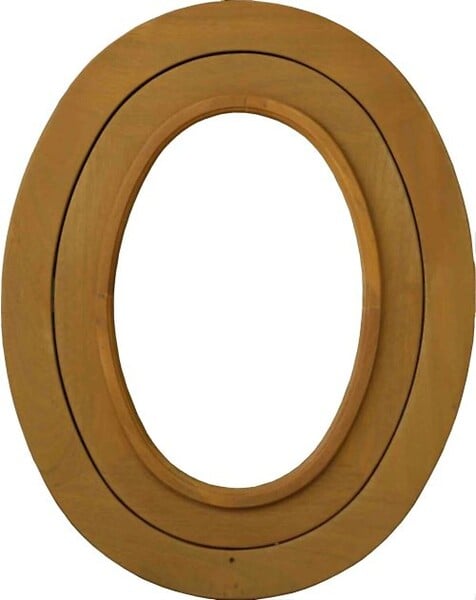 GD MENUISERIES - Oeil de Boeuf Bois Ovale H90 x L60 cm Côte Tableau - large