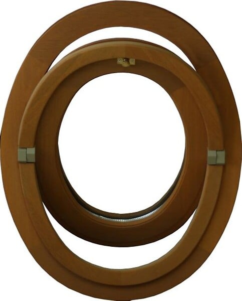 GD MENUISERIES - Oeil De Boeuf Bois Ovale H65 x L50 cm Côte Tableau - large