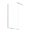 SWISS AQUA TECHNOLOGIES - Walk-in 110x200cm paroi en verre Crystal Glass®  8 mm anticalcaire, avec bras et profilés chrome brillant (SATBWI110PR) - vignette