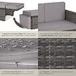 TECTAKE - Canapé de jardin modulable en résine tressée gris coussins amovibles hydrofuges - vignette