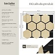 TECTAKE - Lot 8 panneaux acoustiques en mdf bois véritable plaqué chêne clair 76x62x1 8 cm - vignette
