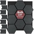 TECTAKE - Lot 8 panneaux acoustiques muraux en en mdf chêne noir absorption acoustique 76x62x1 cm - vignette