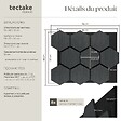 TECTAKE - Lot 8 panneaux acoustiques muraux en en mdf chêne noir absorption acoustique 76x62x1 cm - vignette