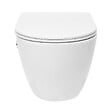SWISS AQUA TECHNOLOGIES - Fusion WC japonais suspendu sans bride, chasse d'eau Vortex + abattant SoftClose, blanc (SATFUS11BFC) - vignette