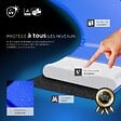 TECTAKE - Trampoline robuste élasticité ressorts solides filet sécurité résistant ouverture zippée poteaux rembourrés coussin protection noir bleu 366 cm ø - vignette