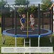 TECTAKE - Trampoline modèle B noir/bleu - vignette