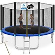 TECTAKE - Trampoline modèle B noir/bleu - vignette
