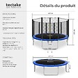 TECTAKE - Trampoline modèle B noir/bleu - vignette
