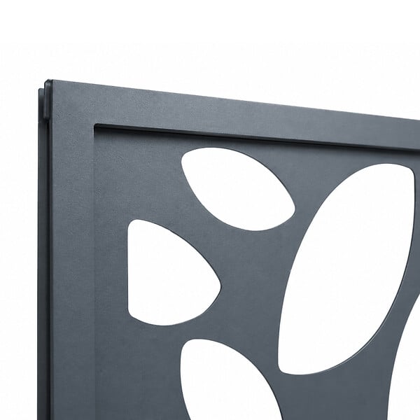 MCCOVER - PANNEAU ALU DECOR FEUILLES L 176cm / l 42,8cm pour clôture LARKO Gris anthracite RAL 7016, l.42,8cm, L.176cm - large