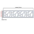 MCCOVER - PANNEAU ALU DECOR FEUILLES L 176cm / l 42,8cm pour clôture LARKO Gris anthracite RAL 7016, l.42,8cm, L.176cm - vignette