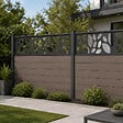 MCCOVER - PANNEAU ALU DECOR FEUILLES L 176cm / l 42,8cm pour clôture LARKO Gris anthracite RAL 7016, l.42,8cm, L.176cm - vignette
