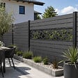 MCCOVER - PANNEAU ALU POUR CLOTURE DECOR POLYGONES L 176cm / l 42,8cm Gris anthracite RAL 7016, l.42,8cm, L.176cm - vignette