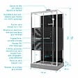 AURLANE - Cabine de douche rectangle 110x80x215cm - Portes pivotantes - Lignes grises anthracites - SCRATCHY 2 - vignette