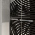 AURLANE - Cabine de douche rectangle 110x80x215cm - Portes pivotantes - Lignes grises anthracites - SCRATCHY 2 - vignette