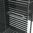 AURLANE - Cabine de douche carree 90x90x215cm - Porte pivotante - Lignes grises anthracites - SCRATCHY 2 - vignette