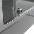 AURLANE - Cabine de douche carree 90x90x215cm - Porte pivotante - Lignes grises anthracites - SCRATCHY 2 - vignette