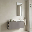 HABITAT ET JARDIN - Ensemble Meuble Vasque avec Miroir (2 Pièces) "Ferla 110" - 110 x 22 x 45 cm - Matte Mink - vignette