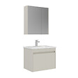HABITAT ET JARDIN - Ensemble Meuble Vasque avec Miroir (2 Pièces) "Arno 65" - 65 x 45 x 52 cm - Cashmere - vignette