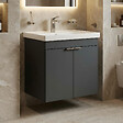 HABITAT ET JARDIN - Meuble Vasque "Desna 60" - 60 x 45 x 58 cm - Matte Anthracite - vignette