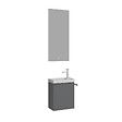 HABITAT ET JARDIN - Ensemble Meuble Vasque avec Miroir (2 Pièces) "Ferla 40" - 40 x 22 x 50 cm - Matte Grey - vignette