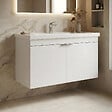 HABITAT ET JARDIN - Meuble Vasque "Desna 90" - 90 x 45 x 58 cm - Matte White - vignette