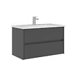 HABITAT ET JARDIN - Meuble Vasque "Arno 85" - 85 x 45 x 52 cm - Anthracite - vignette