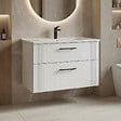HABITAT ET JARDIN - Meuble Vasque "Bari 85 v2" - 85 x 45 x 55 cm - Matte White - vignette