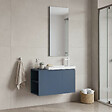 HABITAT ET JARDIN - Ensemble Meuble Vasque avec Miroir (2 Pièces) "Ferla 80" - 80 x 22 x 45 cm - Matte Blue - vignette