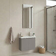 HABITAT ET JARDIN - Ensemble Meuble Vasque avec Miroir (2 Pièces) "Ferla 60" - 60 x 22 x 50 cm - Matte Mink - vignette