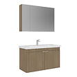 HABITAT ET JARDIN - Ensemble Meuble Vasque avec Miroir (2 Pièces) "Desna 100" - 100 x 45 x 58 cm - Oak - vignette