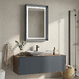 HABITAT ET JARDIN - Ensemble Meuble Vasque avec Miroir (2 Pièces) "Craft 120" - 120 x 50 x 40 cm - Walnut / Anthracite / White - vignette