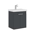 HABITAT ET JARDIN - Meuble Vasque "Desna 50" - 50 x 38 x 58 cm - Matte Anthracite - vignette