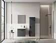 HABITAT ET JARDIN - Meuble Vasque "Desna 50" - 50 x 38 x 58 cm - Matte Anthracite - vignette
