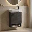 HABITAT ET JARDIN - Meuble Vasque "Begonya 55" - 53 x 33 x 75 cm - Anthracite / Ivory - vignette