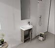 HABITAT ET JARDIN - Meuble Vasque "Begonya 55" - 53 x 33 x 75 cm - Anthracite / Ivory - vignette