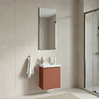 HABITAT ET JARDIN - Ensemble Meuble Vasque avec Miroir (2 Pièces) "Ferla 40" - 40 x 22 x 50 cm - Matte Cinnamon - vignette