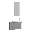 HABITAT ET JARDIN - Ensemble Meuble Vasque avec Miroir (2 Pièces) "Ferla 80" - 80 x 22 x 45 cm - Matte Mink - vignette