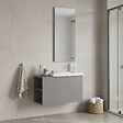 HABITAT ET JARDIN - Ensemble Meuble Vasque avec Miroir (2 Pièces) "Ferla 80" - 80 x 22 x 45 cm - Matte Mink - vignette