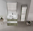 HABITAT ET JARDIN - Ensemble Meuble Vasque avec Miroir (2 Pièces) "Bari 85 v2" - 85 x 45 x 55 cm - Matte Green - vignette
