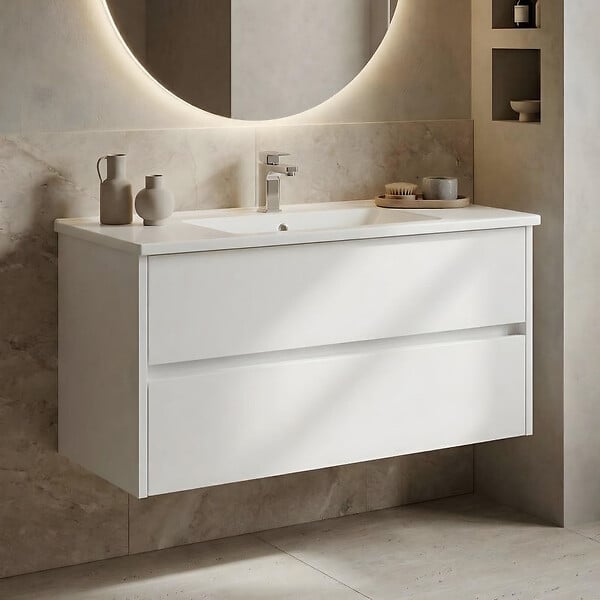 HABITAT ET JARDIN - Meuble Vasque "Arno 100" - 100 x 45 x 52 cm - White - large