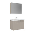 HABITAT ET JARDIN - Ensemble Meuble Vasque avec Miroir (2 Pièces) "Desna 80" - 80 x 45 x 58 cm - Sand - vignette