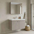 HABITAT ET JARDIN - Ensemble Meuble Vasque avec Miroir (2 Pièces) "Desna 80" - 80 x 45 x 58 cm - Sand - vignette