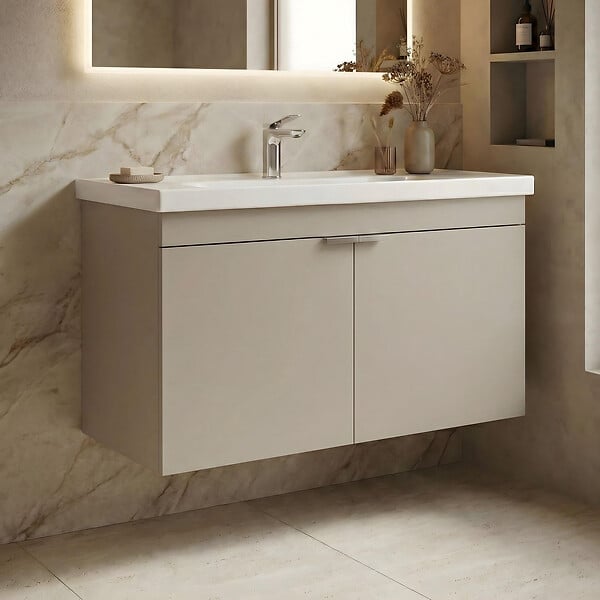 HABITAT ET JARDIN - Meuble Vasque "Desna 90" - 90 x 45 x 58 cm - Sand - large