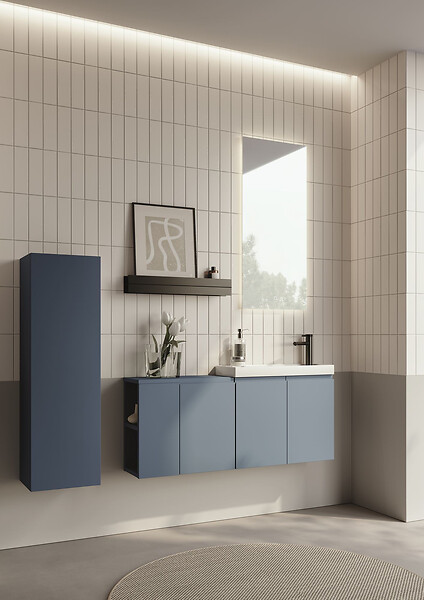 HABITAT ET JARDIN - Meuble Vasque "Ferla 110" - 110 x 22 x 45 cm - Petrol Blue - large