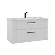 HABITAT ET JARDIN - Meuble Vasque "Bari 100 v2" - 100 x 45 x 55 cm - Matte White - vignette