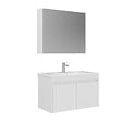 HABITAT ET JARDIN - Ensemble Meuble Vasque avec Miroir (2 Pièces) "Arno 85" - 85 x 45 x 52 cm - White - vignette