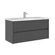 HABITAT ET JARDIN - Meuble Vasque "Arno 100" - 100 x 45 x 52 cm - Anthracite - vignette