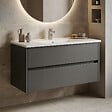 HABITAT ET JARDIN - Meuble Vasque "Arno 100" - 100 x 45 x 52 cm - Anthracite - vignette