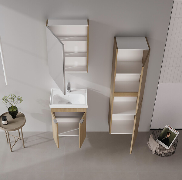 HABITAT ET JARDIN - Meuble Vasque "Desna 50" - 50 x 38 x 58 cm - Sonomo Oak - large